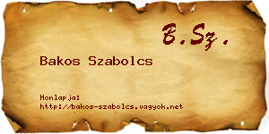 Bakos Szabolcs névjegykártya