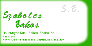 szabolcs bakos business card